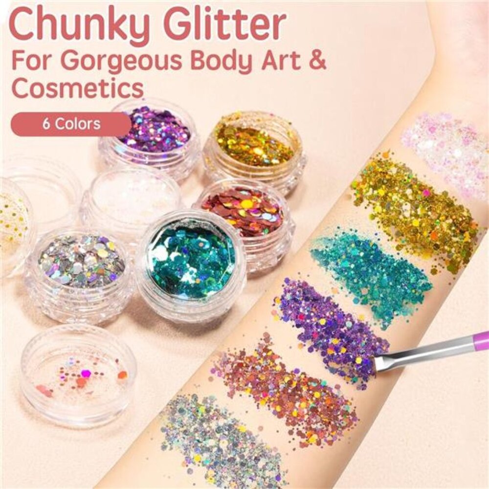 Face Gems Glitter with Glue Face Rhinestones for Makeup Jewels Eye Gems Tweezers - Picture 4 of 7